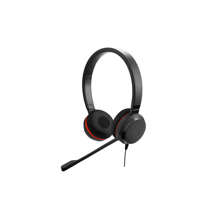 Jabra Evolve 20 MS Stereo On Ear Wired Headphones with Mic (black) - Golchha Computers