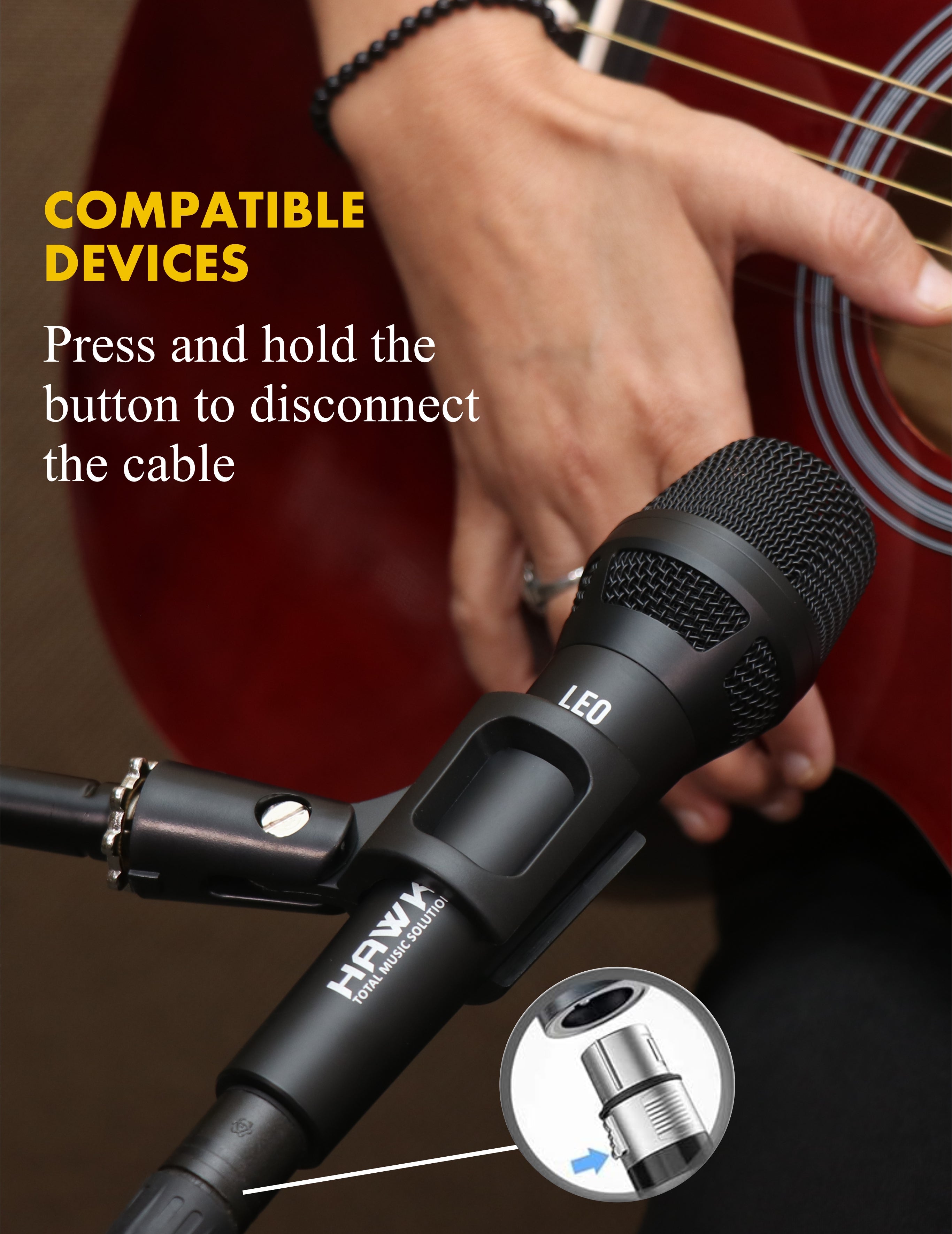 Hawk LEO Condenser Handheld Microphone with Mic Clip, Windscreen & Aluminium Case - GOLCHHA COMPUTERS 