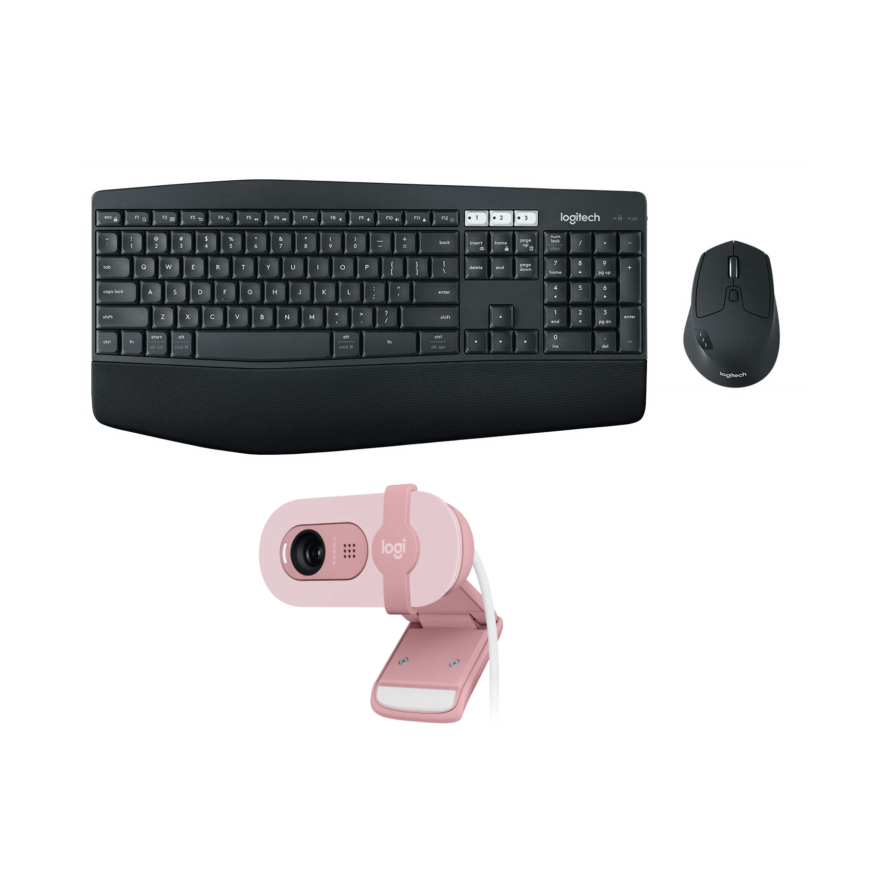 Logitech MK850 Performance Wireless Keyboard and Mouse Combo with BRIO 100 Full HD 1080p Webcam Combo - Golchha Computers