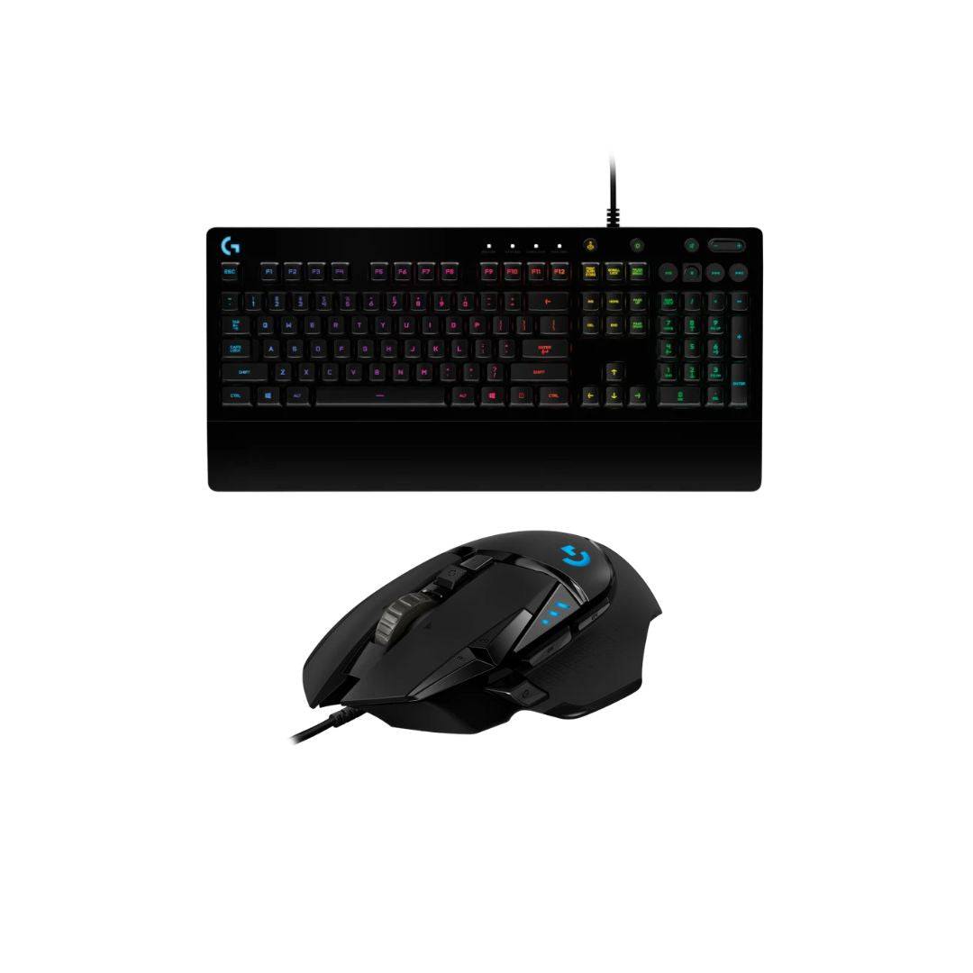 Logitech G213 Prodigy Gaming Keyboard, LIGHTSYNC RGB Backlit Keys & Logitech G502 Hero High Performance Wired Gaming Mouse - Combo - Golchha Computers