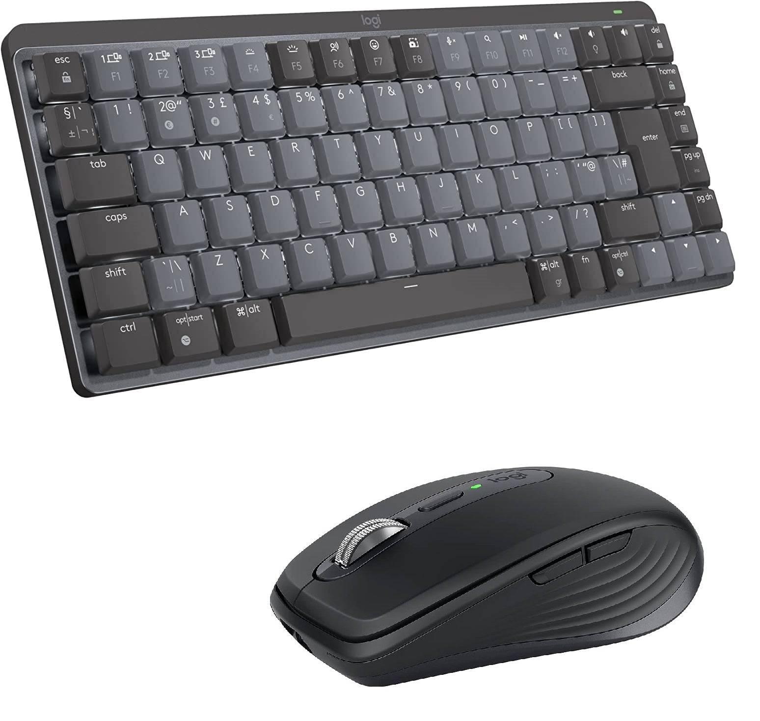 Logitech MX Mechanical Mini Wireless Illuminated Performance Keyboard & MX Anywhere 3s Compact Wireless Performance Mouse Combo - Golchha Computers