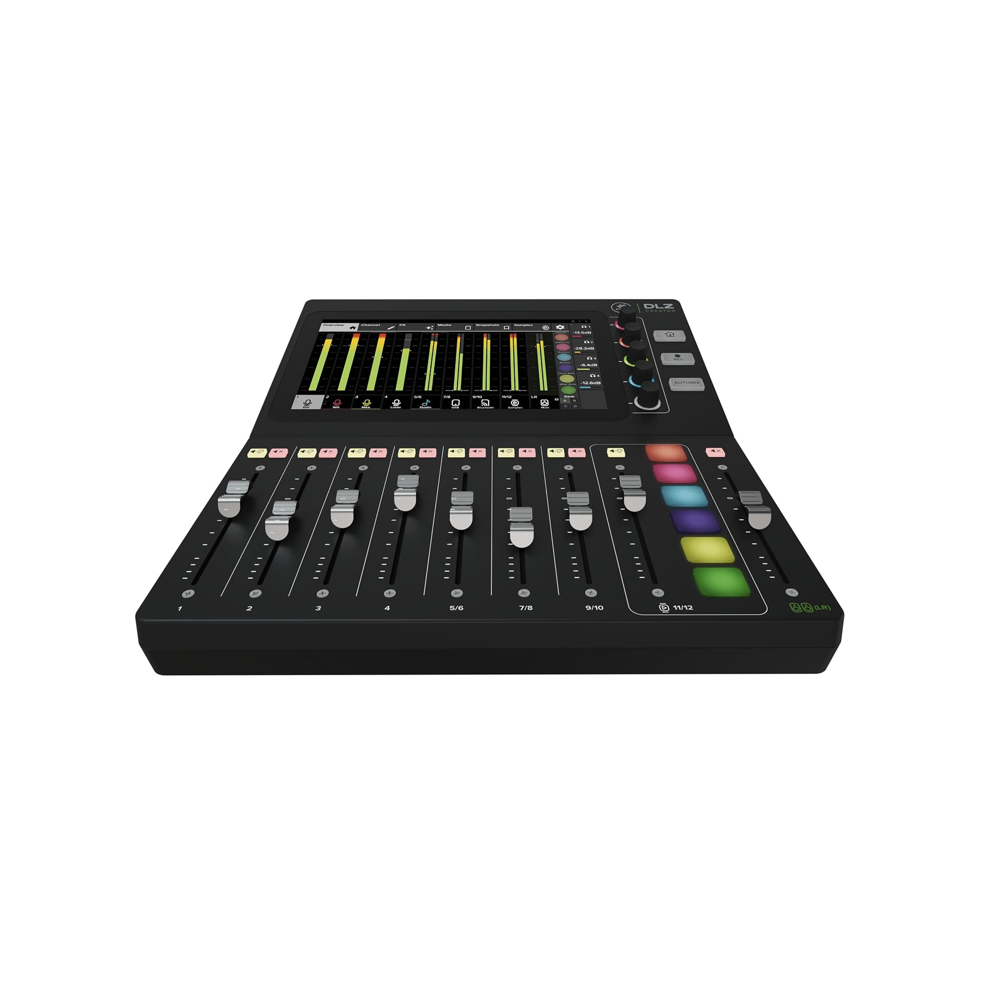 Mackie DLZ Creator Adaptive Digital Mixer for Podcasting, Streaming and YouTube with User Modes, Mix Agent Technology, Auto Mix, Onyx80 Mic Preamps - Golchha Computers