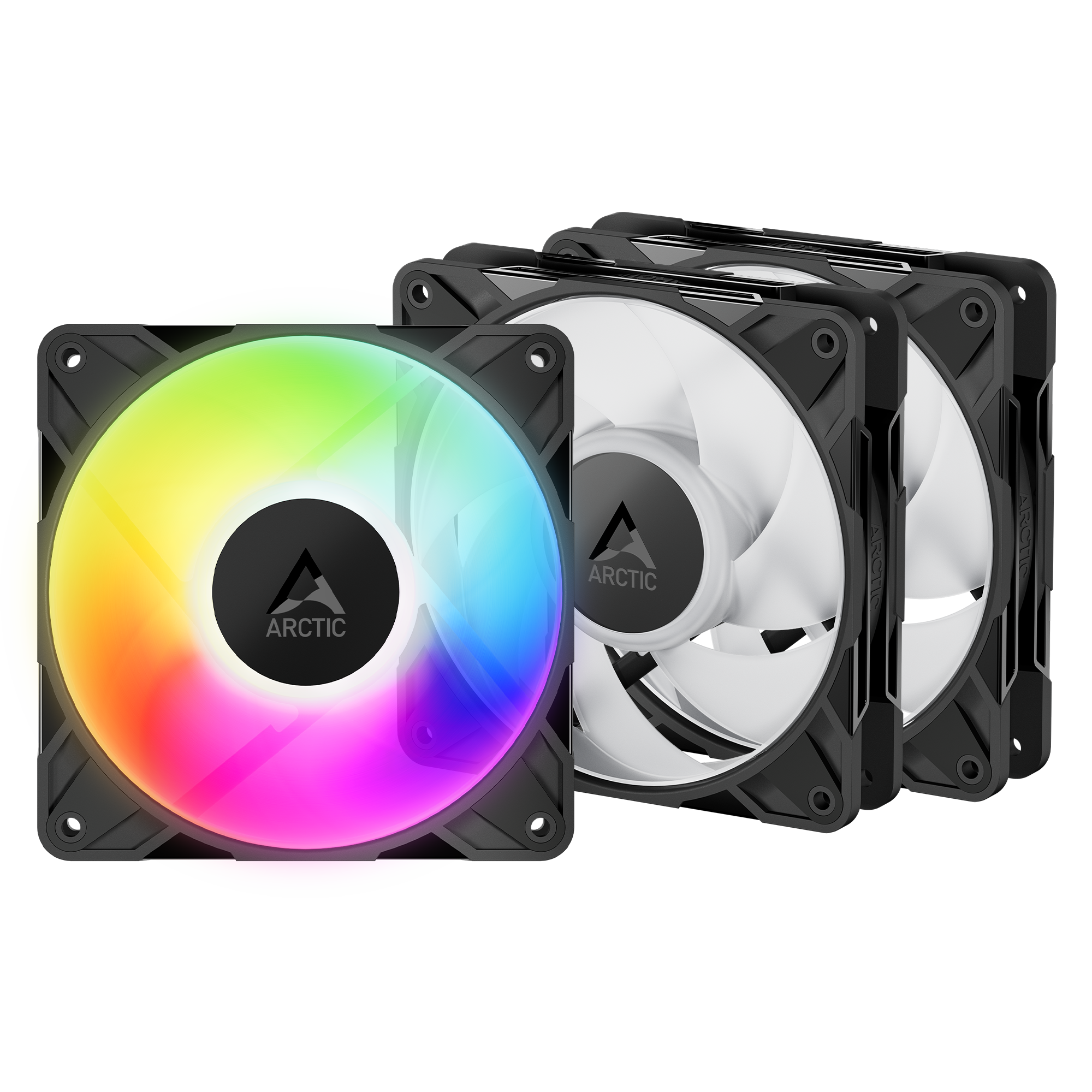 Arctic P12 Pro ARGB 120 mm PWM PC Case Fan with Cable Splitter (Pack of 3)