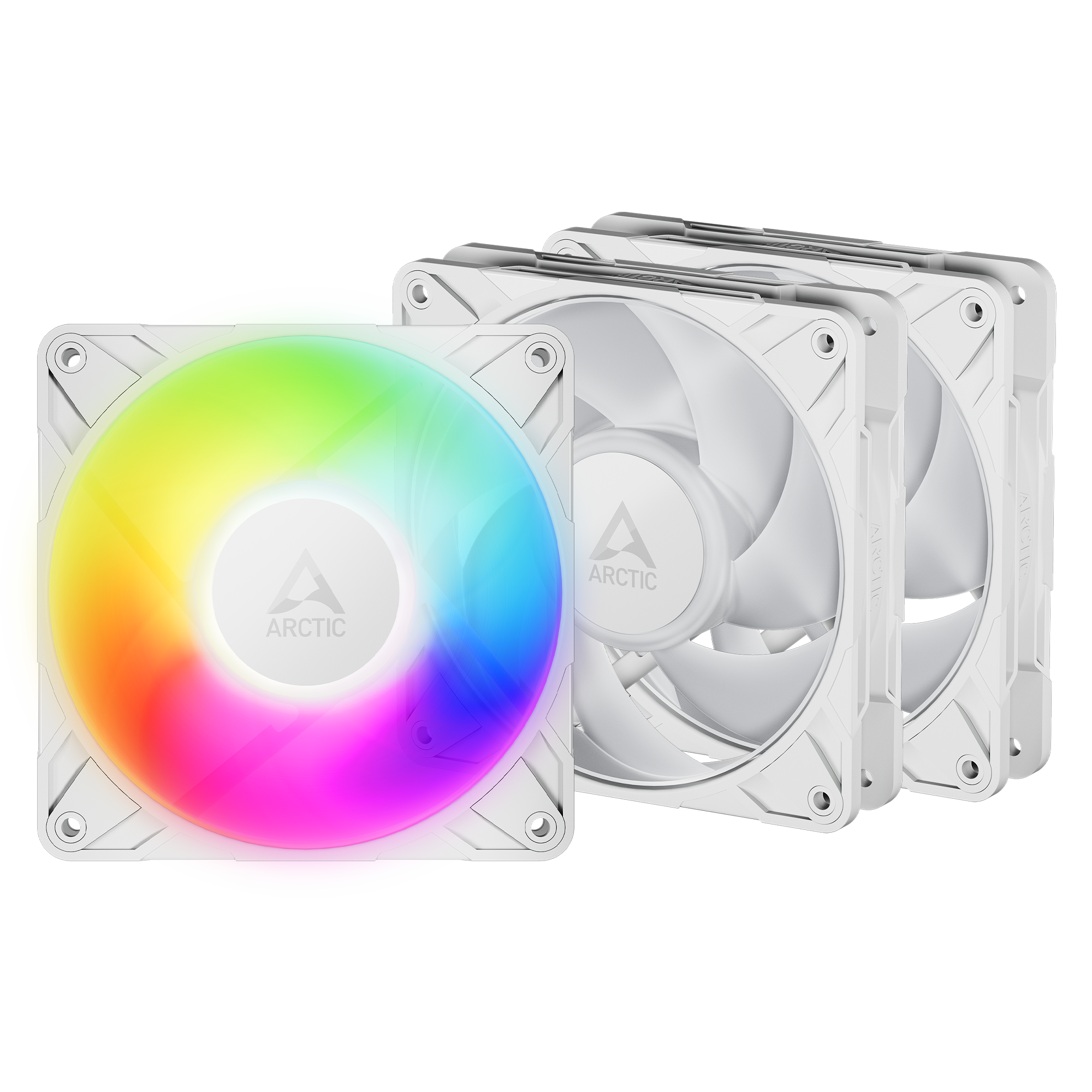 Arctic P12 Pro ARGB 120 mm PWM PC Case Fan with Cable Splitter (Pack of 3)