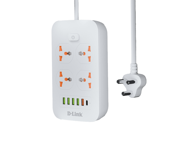 D-Link DPA-F451 Power Strip with 4AC, 5USB & 1C port - Golchha Computers