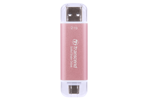 Transcend 1TB Portable SSD, TS1TESD310 / C / P /S , USB 10Gbps with Type-C and Type-A Black / Pink / Silver - Golchha Computers