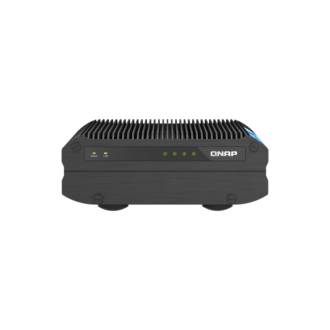 QNAP TS-i410X  Intel® Atom® x6425E 4-core/4-thread processor, burst up to 3.0 GHz, 8 GB on board