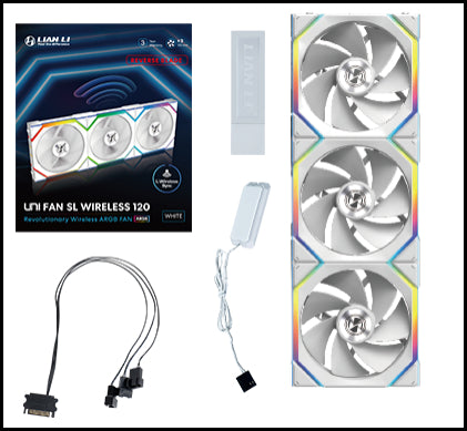 Lian Li UNI Fan SL-Wireless 120-Triple Pack ARGB Fans (Reverse Blade)