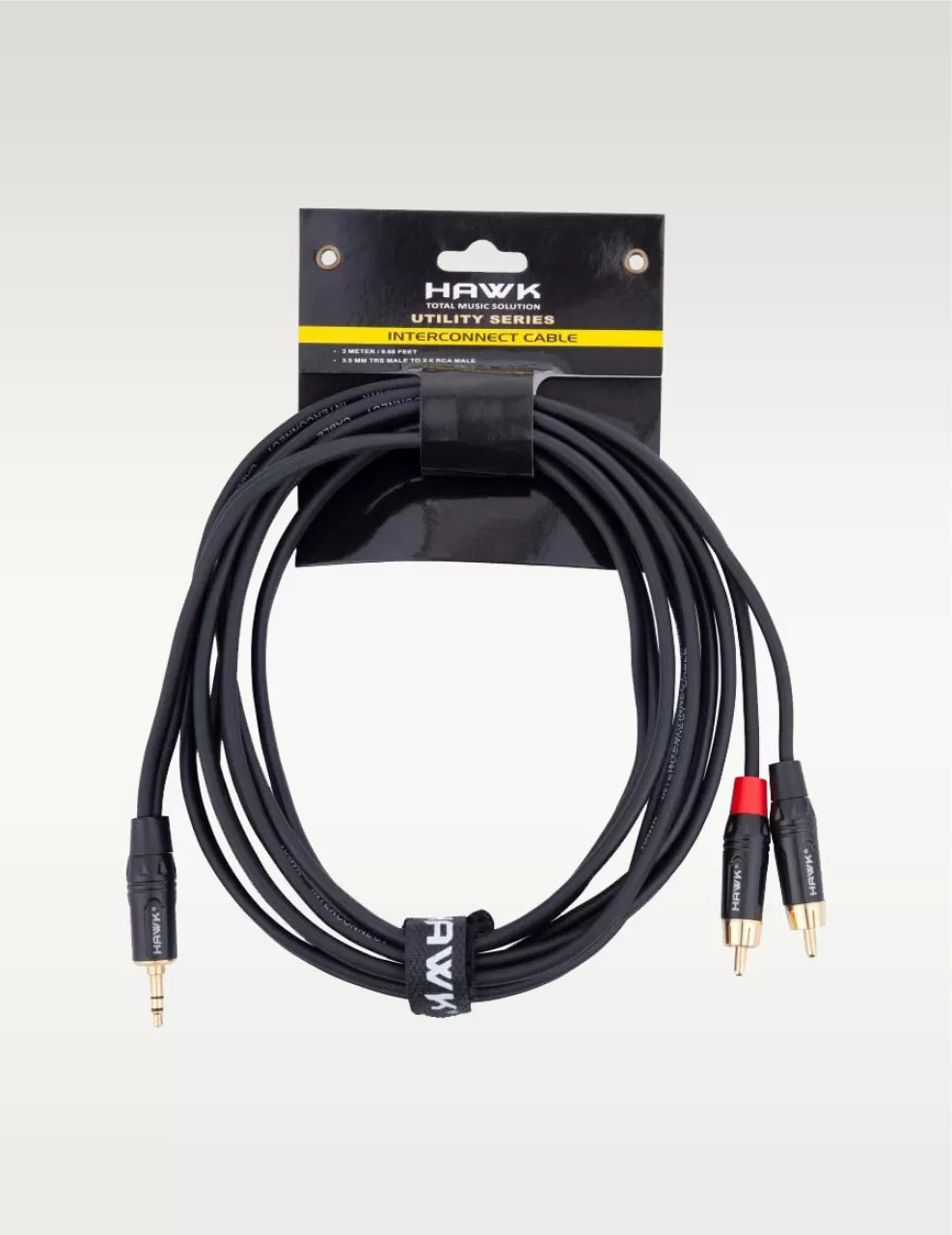 Hawk TMRLU03 TRS Male to Dual RCA Male Y Cable – 3 Meter - GOLCHHA COMPUTERS 
