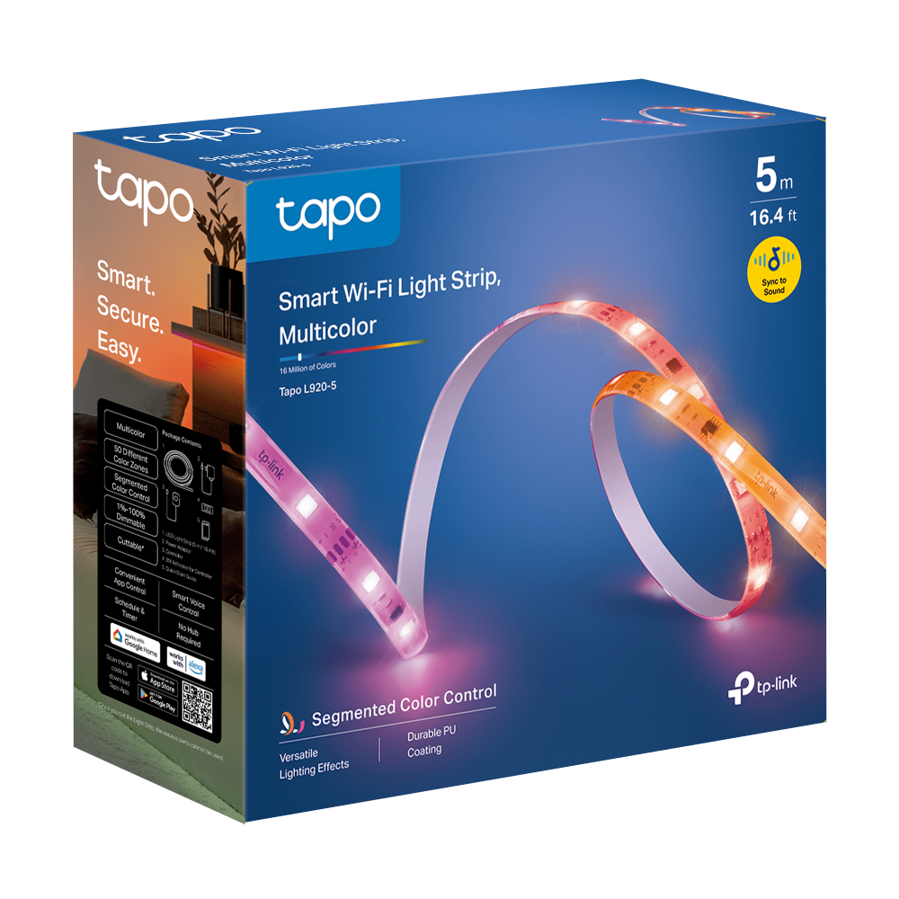 TP Link Tapo L920-5 Smart Wi-Fi Light Strip, Multicolor