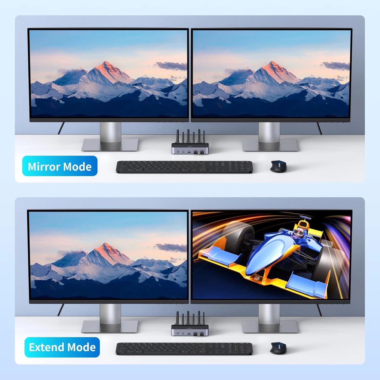 UGREEN 2 In 2 Out 8K@60Hz HDMI® Dual Monitor KVM Switch – AK703 – 85100 – 1 Year Warranty