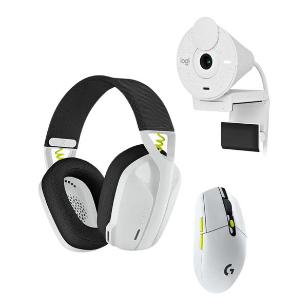 Logitech Wireless Gaming Combo - G435 SE Lightspeed Headset with G304 SE Lightspeed Mouse & Logitech Brio 300 1080p Webcam Combo