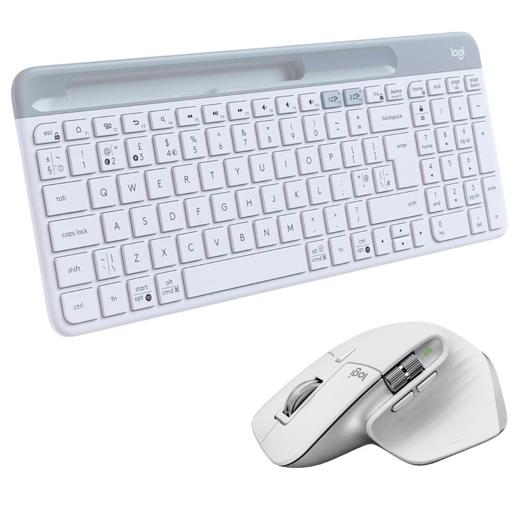 Logitech K580 Slim Multi-Device Wireless Keyboard & MX Master 3s for Mac Combo