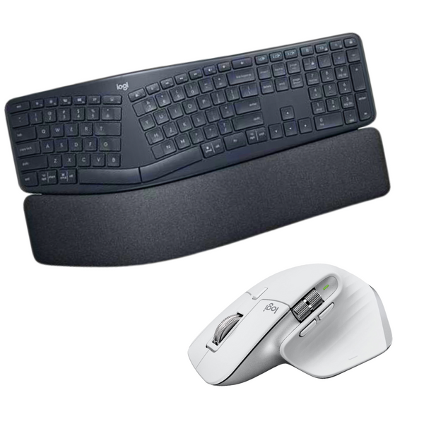 Logitech ERGO K860 Wireless Split Keyboard for Business & MX Master 3s for Mac Combo