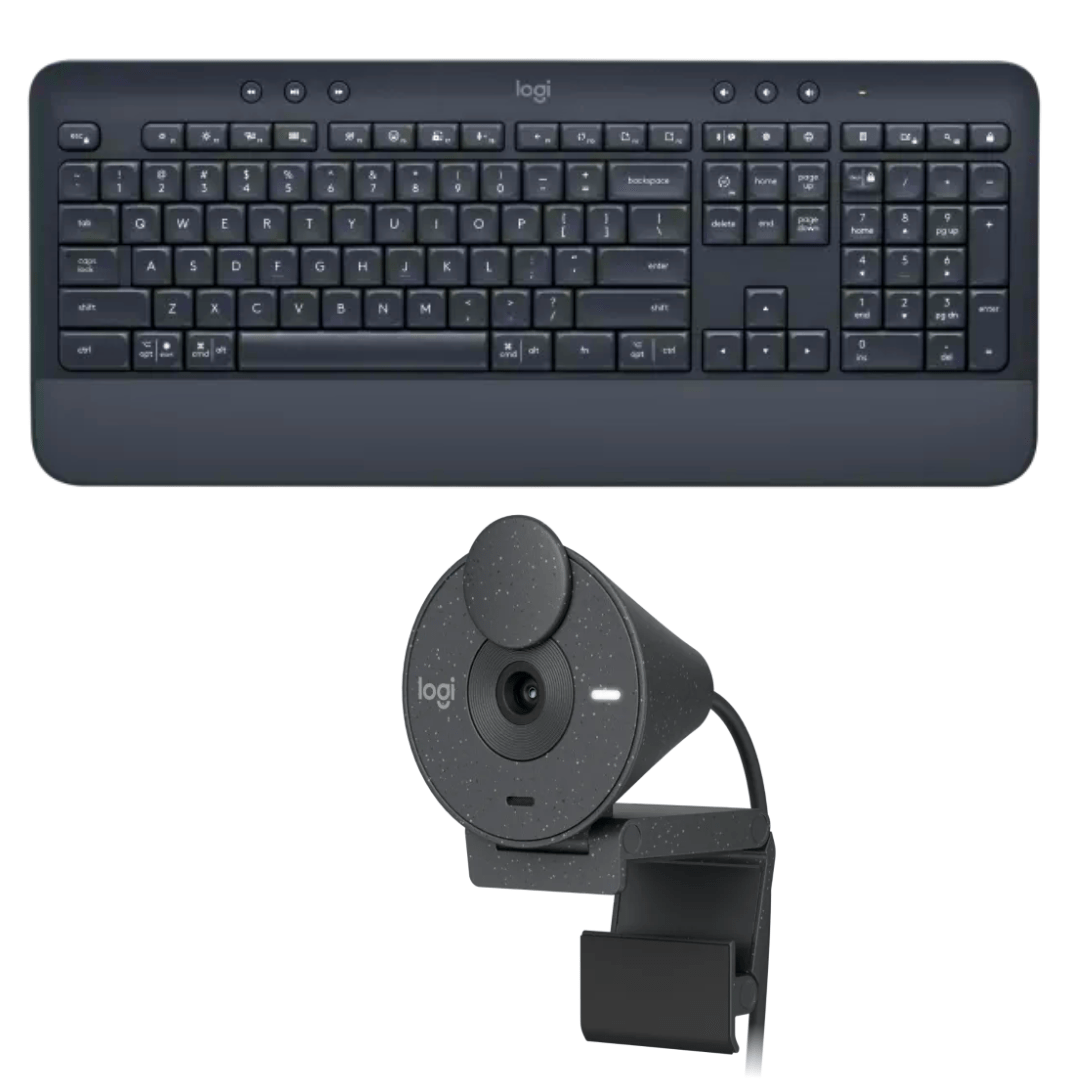 Logitech Signature K650 Wireless Keyboard & Logitech Brio 300 1080p Webcam Combo - Golchha Computers