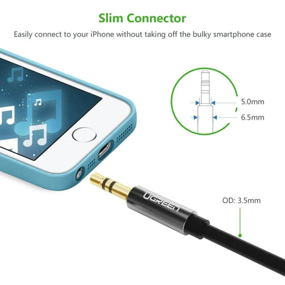 UGREEN 3.5mm Male to Male Stereo AUX Cable, 3m (10736)
