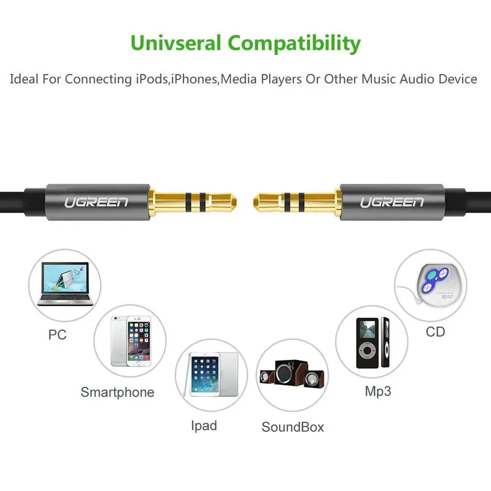 UGREEN 3.5mm Male to Male Stereo AUX Cable, 3m (10736)