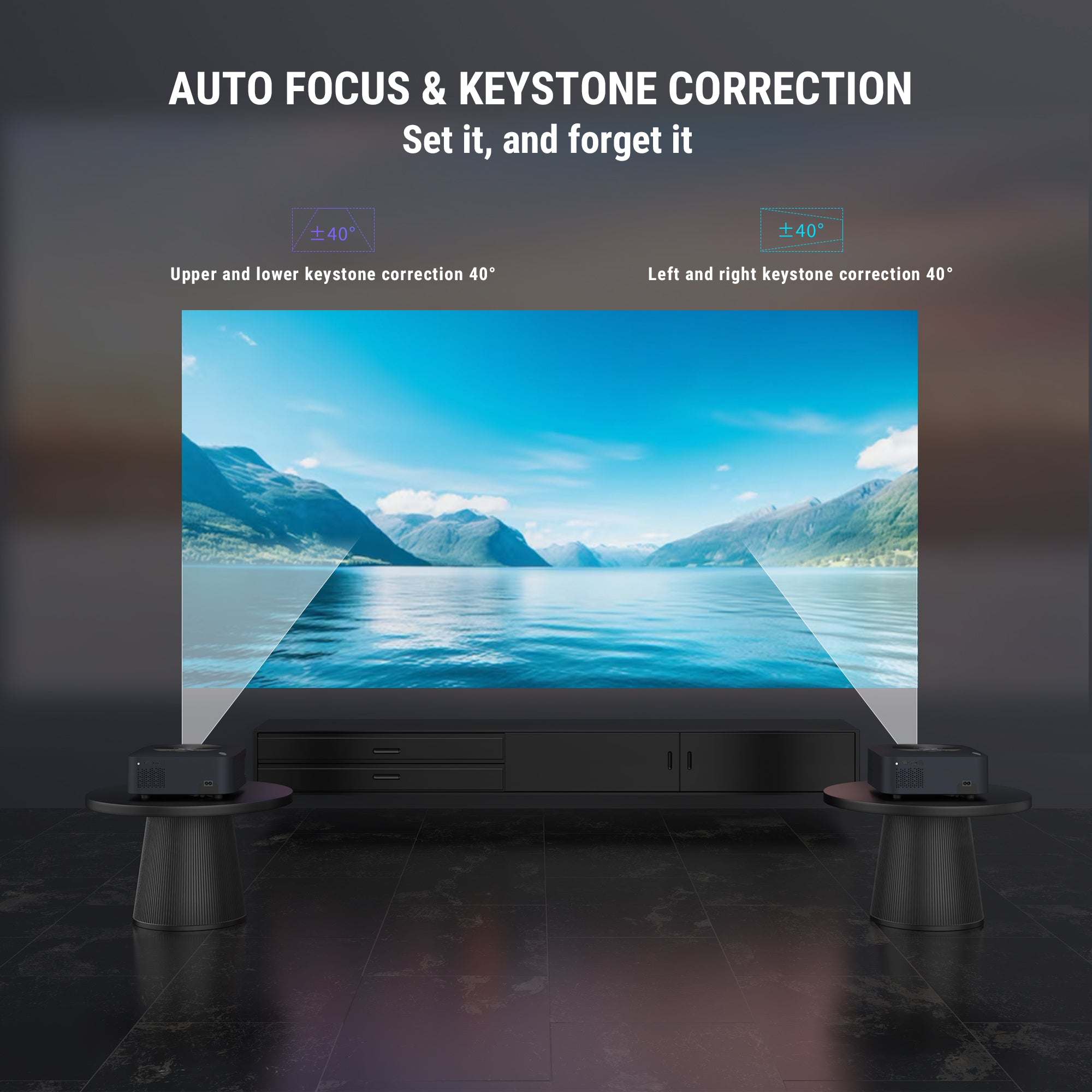 Ant Esports View 611 AF 4000 Lumens FHD (1080) Auto-Focus Projector Andriod Smart projector