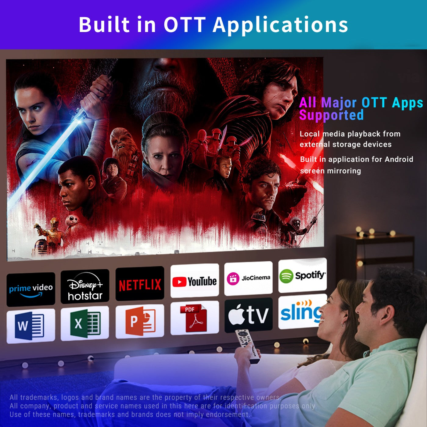 Ant Esports View 611 AF 4000 Lumens FHD (1080) Auto-Focus Projector Andriod Smart projector