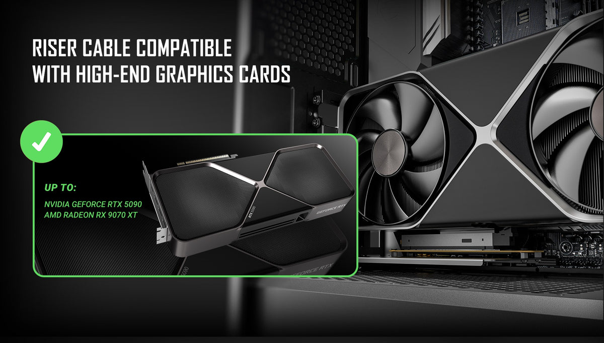 Antec RTX50 PCI-E 5.0 Riser Cable Vertical GPU Bracket Kit - supports up to RTX 5090 and RX 9070 XT