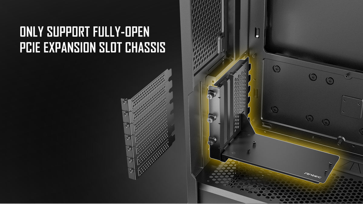 Antec RTX50 PCI-E 5.0 Riser Cable Vertical GPU Bracket Kit - fully-open PCIe slot chassis only