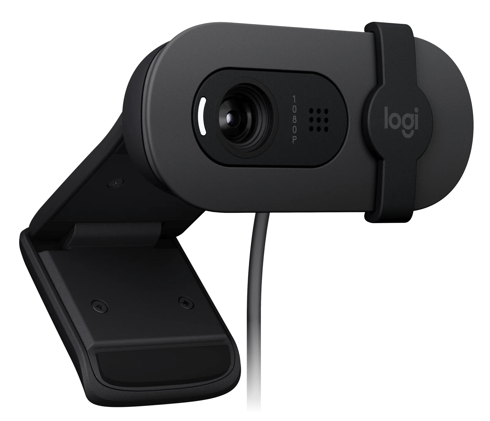 Logitech  BRIO 100 Full HD 1080p webcam with auto-light balance, integrated privacy shutter, and built-in mic. - Golchha Computers
