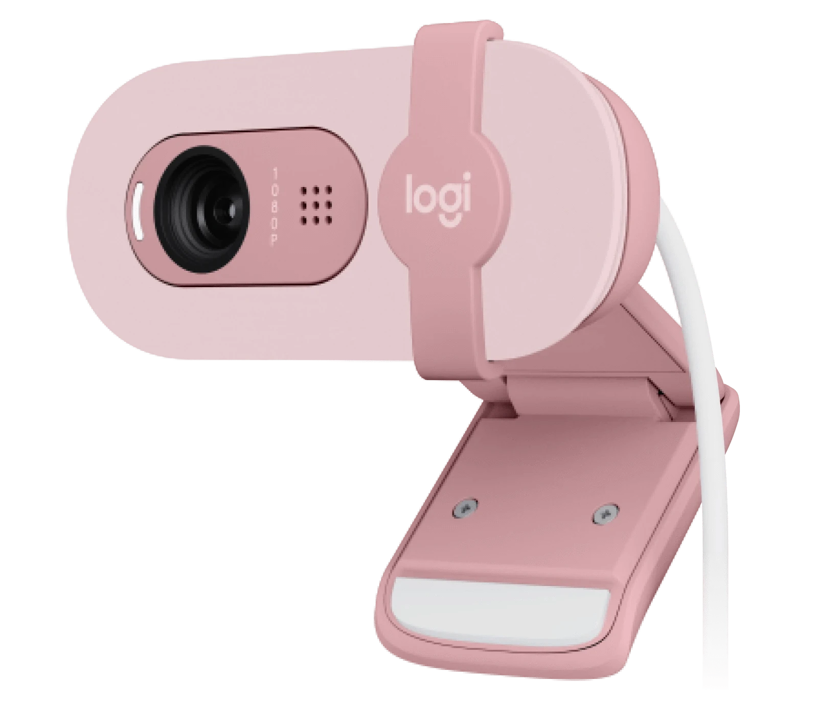 Logitech  BRIO 100 Full HD 1080p webcam with auto-light balance, integrated privacy shutter, and built-in mic. - Golchha Computers