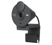 Logitech Brio 300 A 1080p webcam with auto light correction, noise-reducing mic, and USB-C connectivity. - Golchha Computers