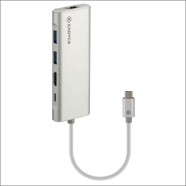 CADYCE CA-CU3HG USB-C™ to USB-3.0 Hub with HDMI (4K) & Gigabit Ethernet Adapter (Space Grey) - GOLCHHA COMPUTERS 