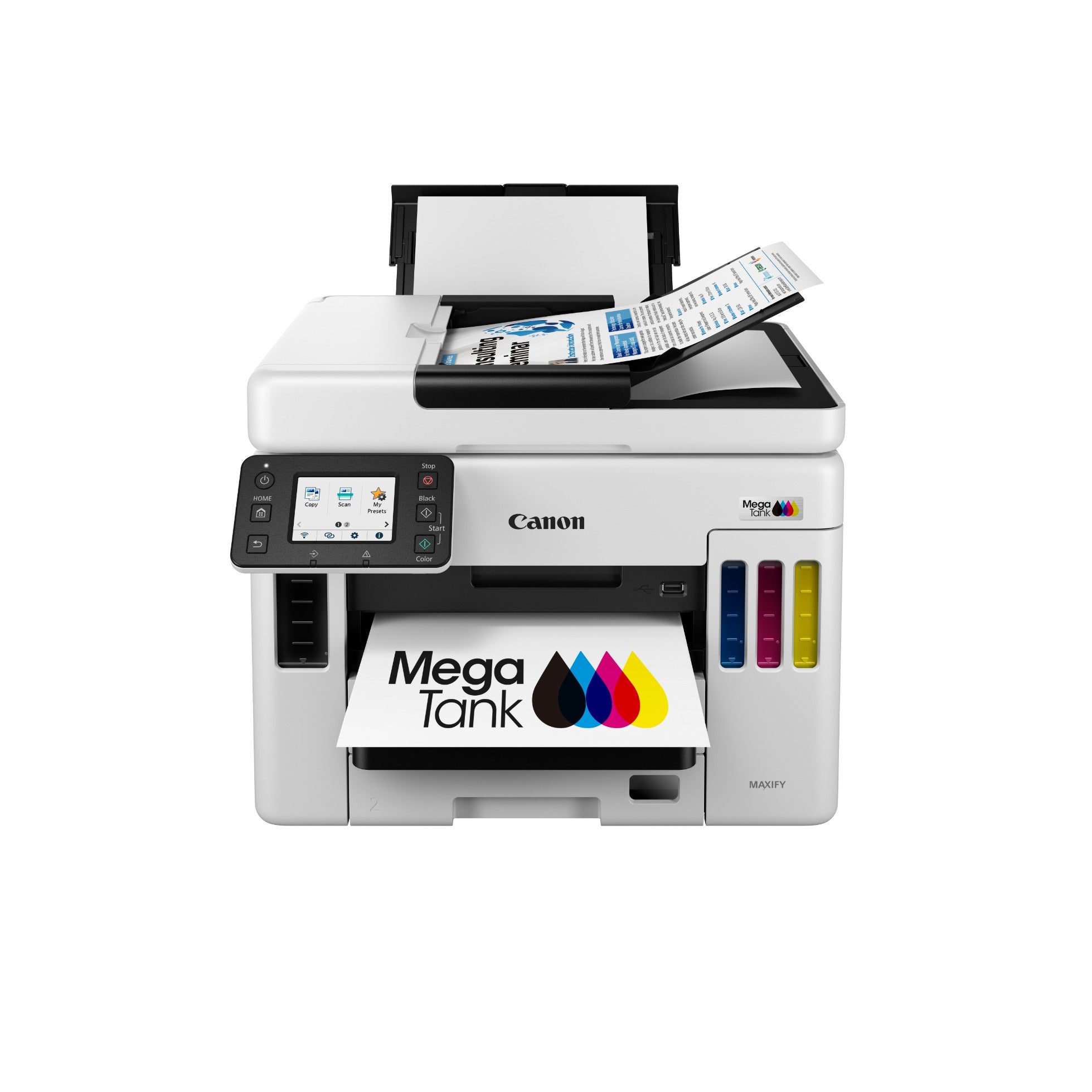 Canon MAXIFY GX7070 Easy Refillable Ink Tank Wireless 4-in-1 Business Printer for High Volume Document Printing - GOLCHHA COMPUTERS 