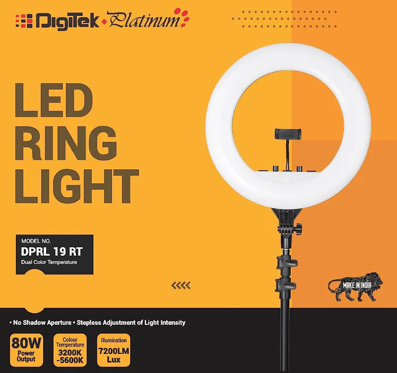 Digitek Platinum DPRL-19RT Professional LED Ring Light - GOLCHHA COMPUTERS 