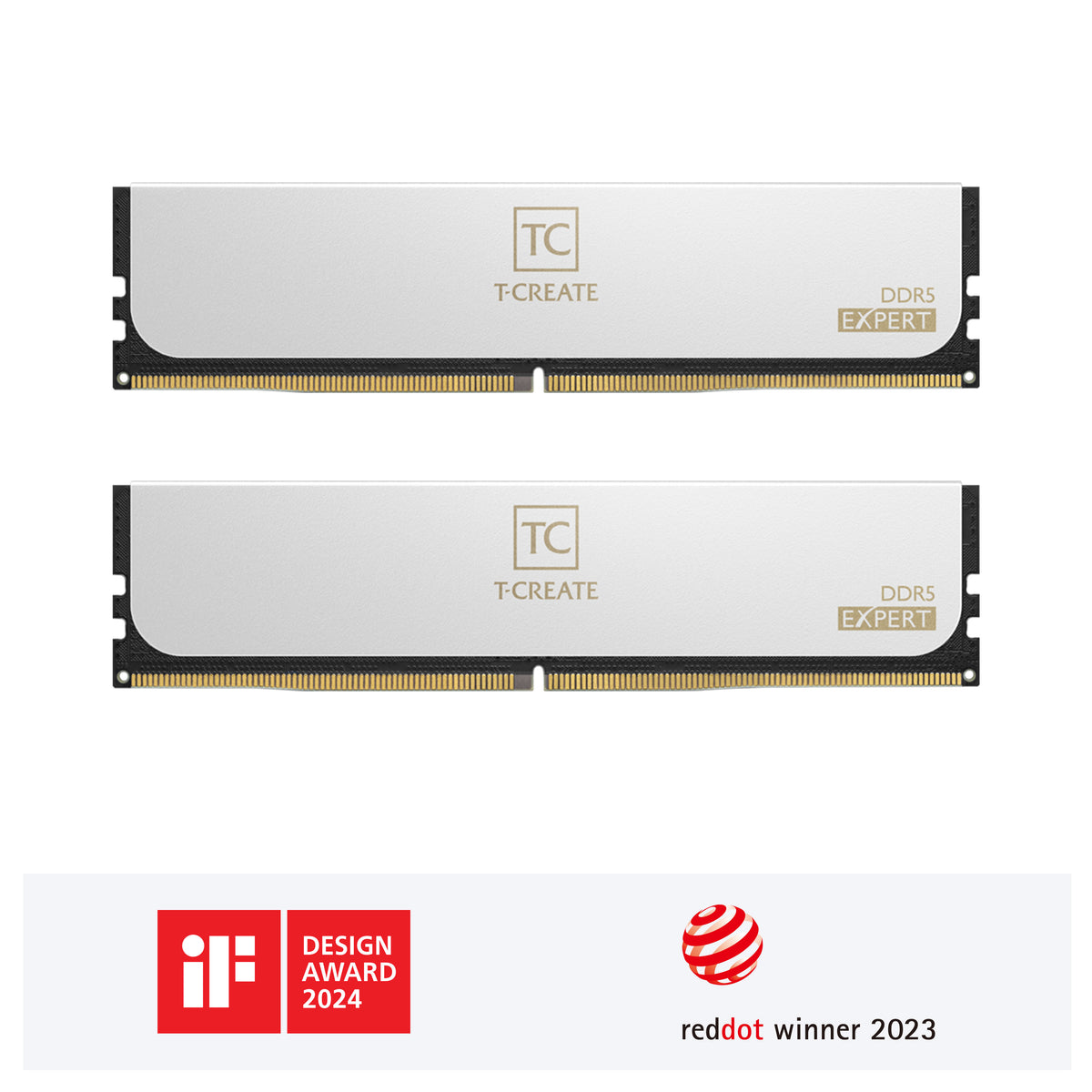 TEAMGROUP T-Create Expert DDR5 32GB (16GB x 2) 6000MHz CL30 Desktop RAM Kit White CTCWD532G6000HC30DC01