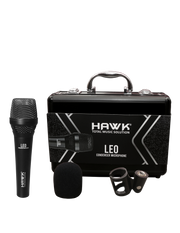 Hawk LEO Condenser Handheld Microphone with Mic Clip, Windscreen & Aluminium Case - GOLCHHA COMPUTERS 