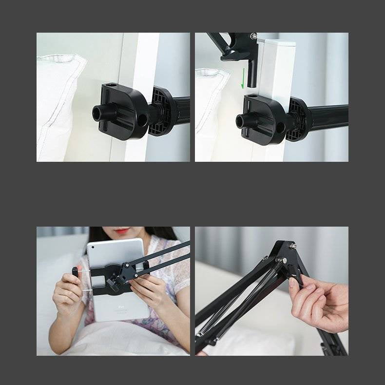 UGREEN Long-Arm Clamp Tablet & Phone Holder, 4–12.9in, Black (50394)