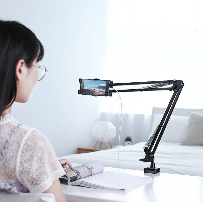UGREEN Long-Arm Clamp Tablet & Phone Holder, 4–12.9in, Black (50394)