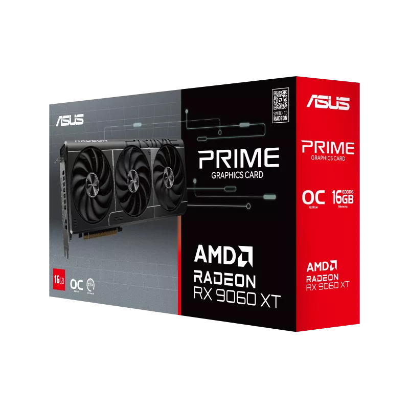 ASUS Prime Radeon™ RX 9060 XT 16GB GDDR6 OC Edition Graphics Card