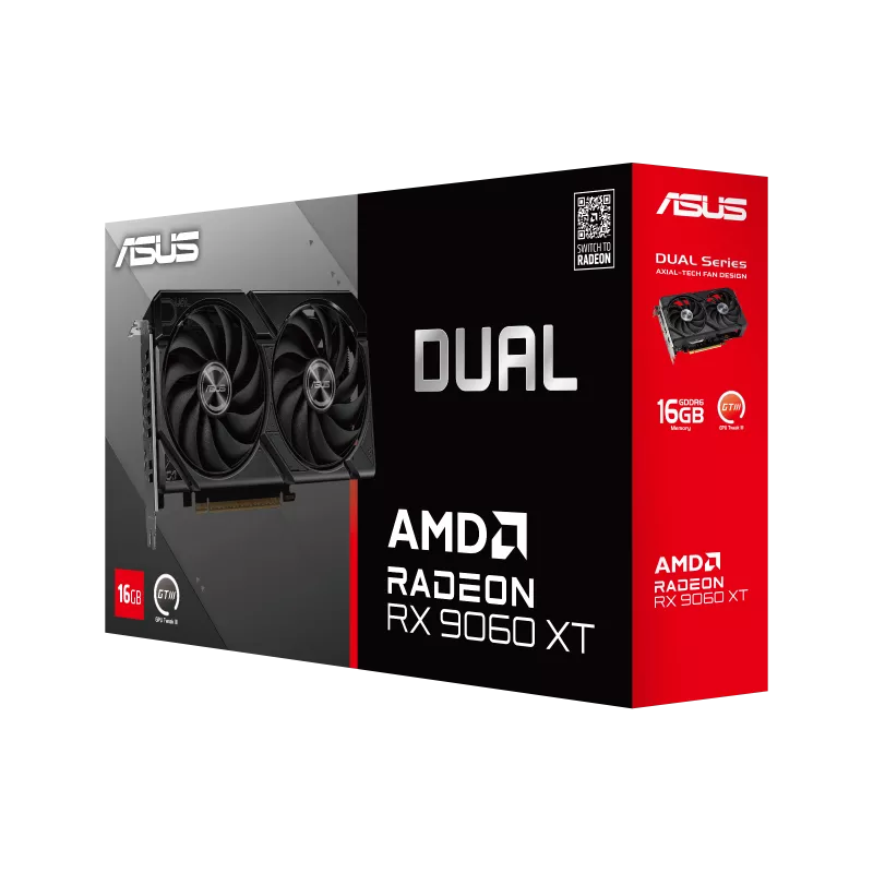 ASUS Dual Radeon™ RX 9060 XT 16GB GDDR6 Graphics Card