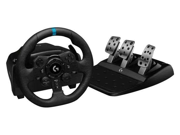 Logitech G923 TRUEFORCE Racing wheel and G Driving Force Shifter Joystick (Black, For PS2, PS3, PS4, PS5, PC) Combo - Golchha Computers