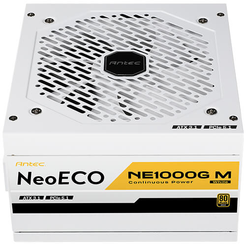 Antec NE1000G M White 1000W 80 Plus Gold Fully Modular M ATX 3.1 Power Supply