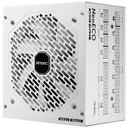 Antec NE1000G M White 1000W 80 Plus Gold Fully Modular M ATX 3.1 Power Supply