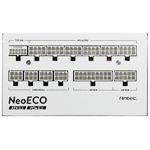 Antec NE1000G M White 1000W 80 Plus Gold Fully Modular M ATX 3.1 Power Supply