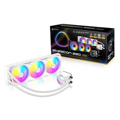 Antec Skeleton 360 ARGB AIO Liquid CPU Cooler (White)