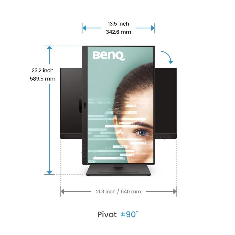 Benq GW2490T 23.8 inch 100Hz 99% sRGB Ergonomic Eye-Care Home Office Monitor