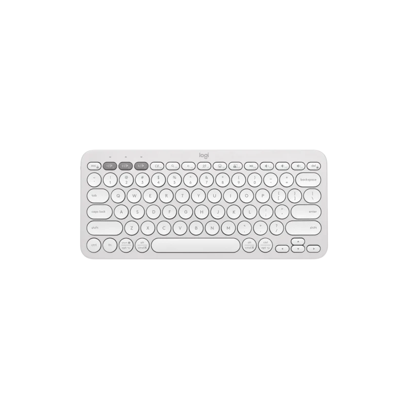 Logitech PEBBLE KEYS 2 K380S Slim, minimalist Bluetooth® keyboard with customizable keys.