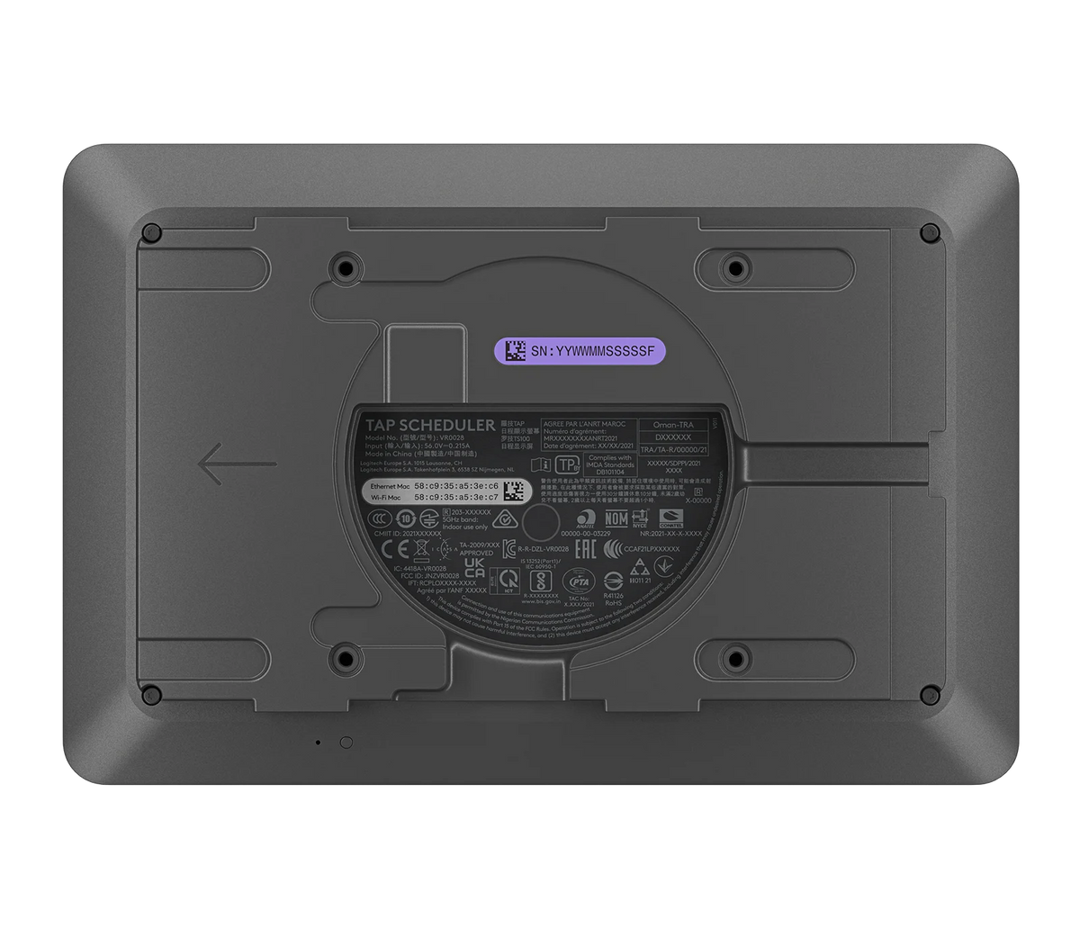 Tap Panel Logitech Tap Scheduler Purpose-built scheduling panel for meeting room ...