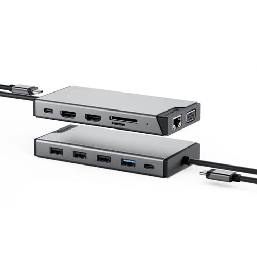 Alogic DV3 12-in-1 USB-C Dual Display Mini Dock
