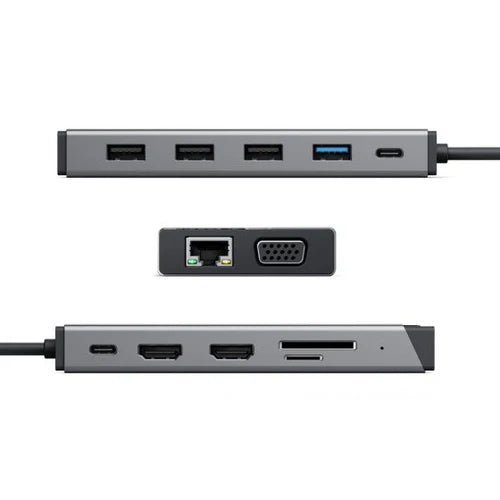 Alogic DV3 12-in-1 USB-C Dual Display Mini Dock