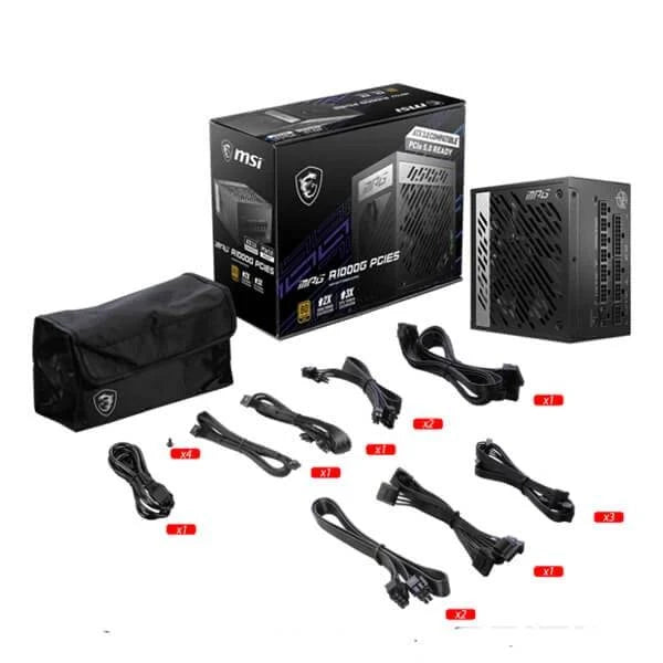 MSI MPG A1000G PCIE5 1000 Watt 80 Plus Gold SMPS + MSI MAG Coreliquid M360 ARGB 360mm CPU Liquid Cooler (Black) - Combo