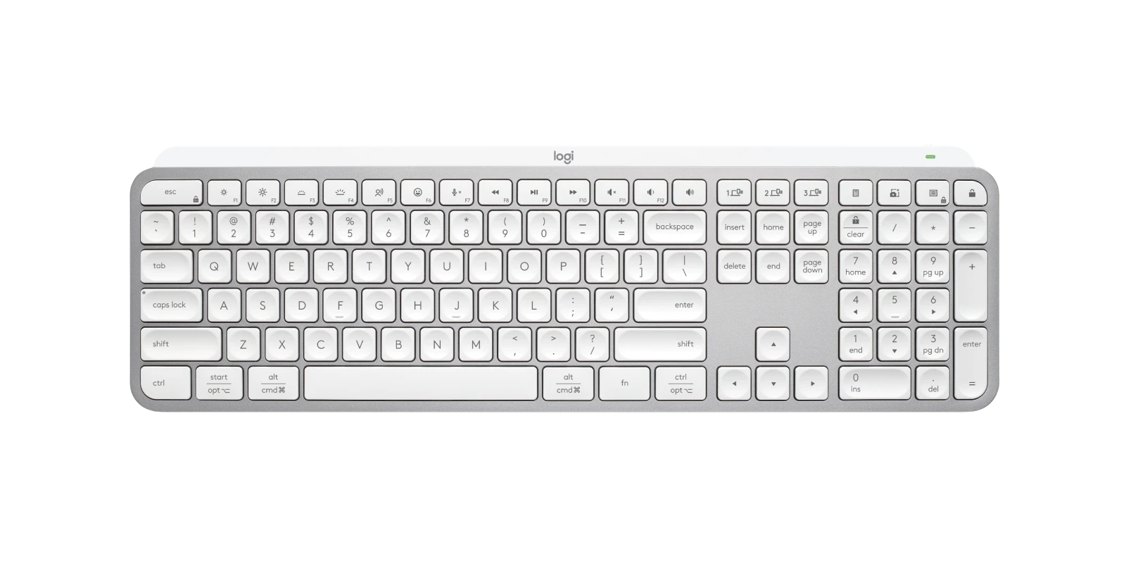 Logitech MX Keys S Keyboard Pale Gray and MX Master 3s for Mac and Brio 300 1080p Webcam Combo