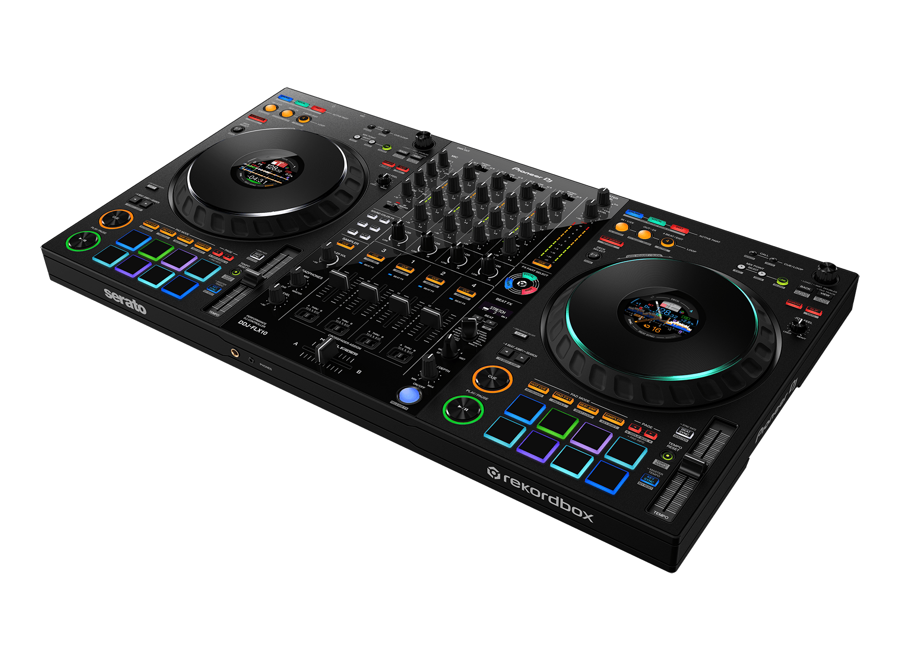 Pioneer DDJ-FLX10 4-channel DJ performance controller for multiple DJ applications (Black)